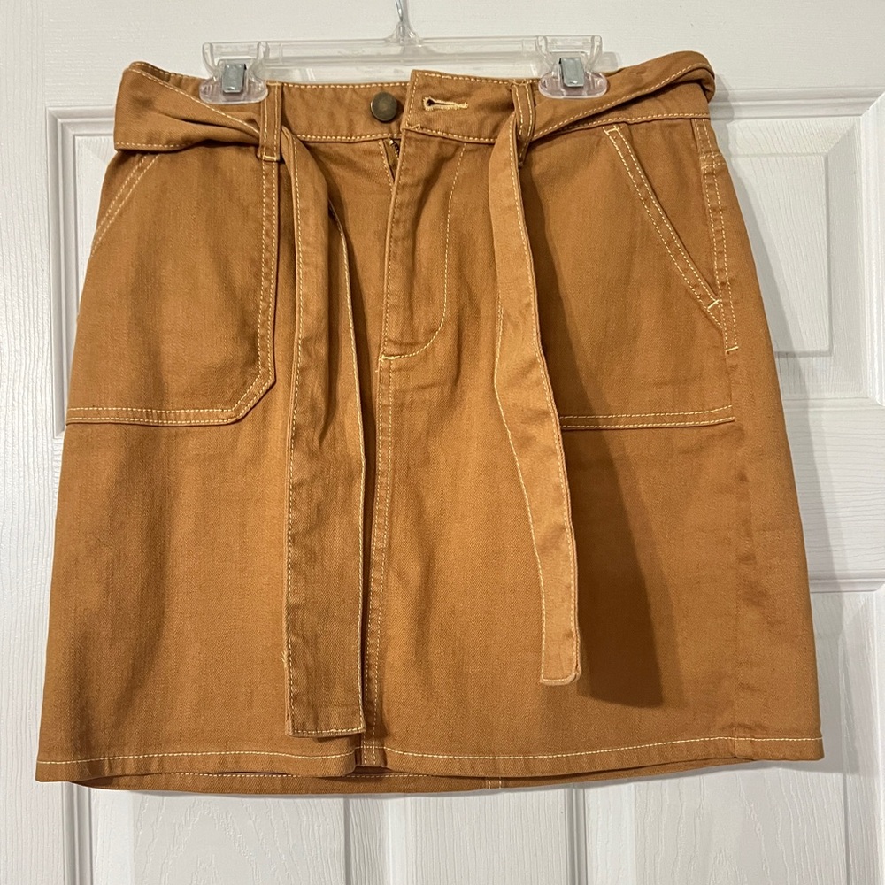 Miami Tan Skirt with Belt